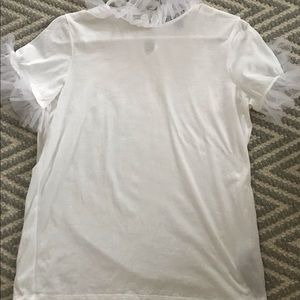 Burberry white tee with tulle